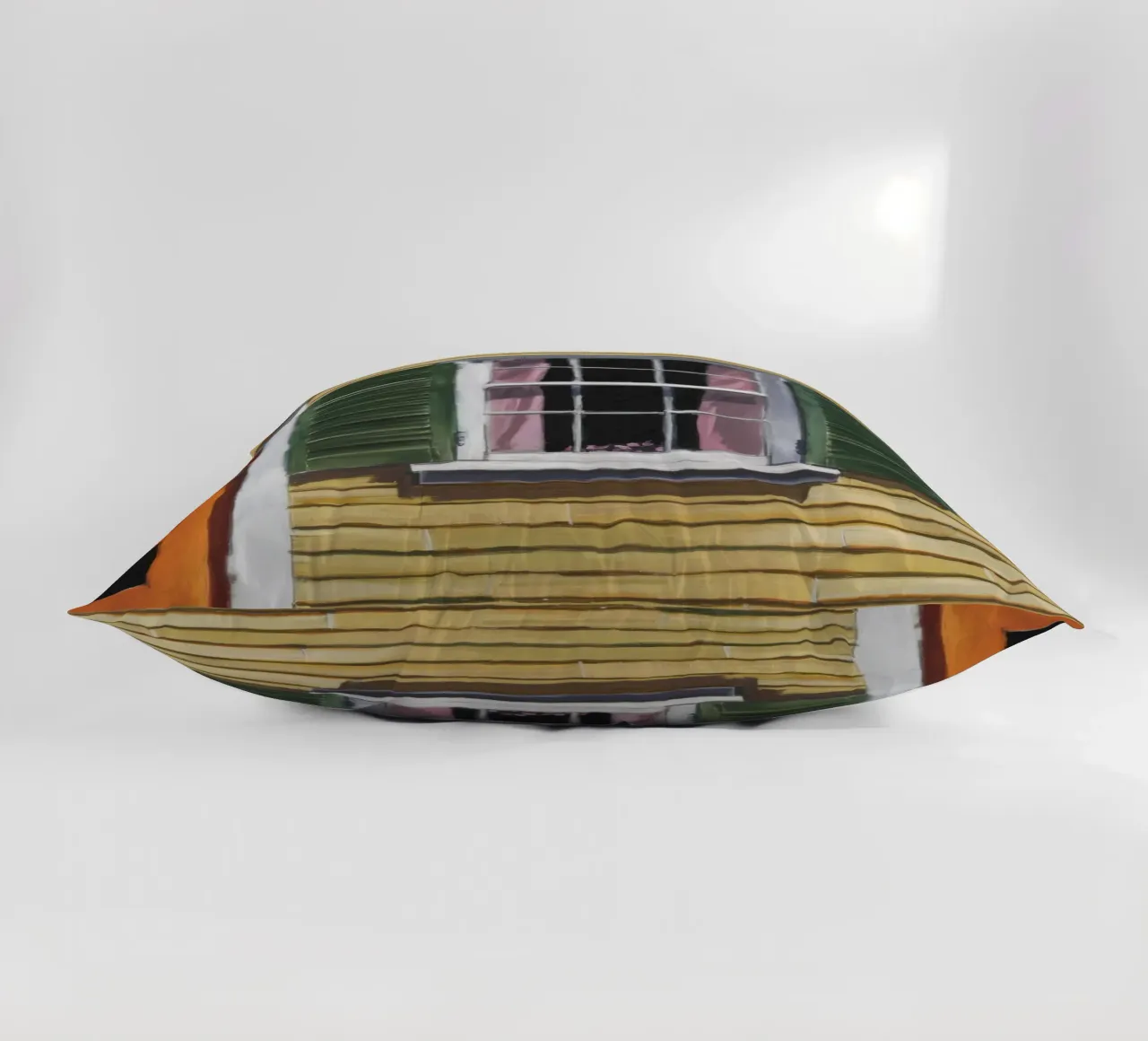 Sunlit Yellow Shutter decorative cushion by Silk Palette