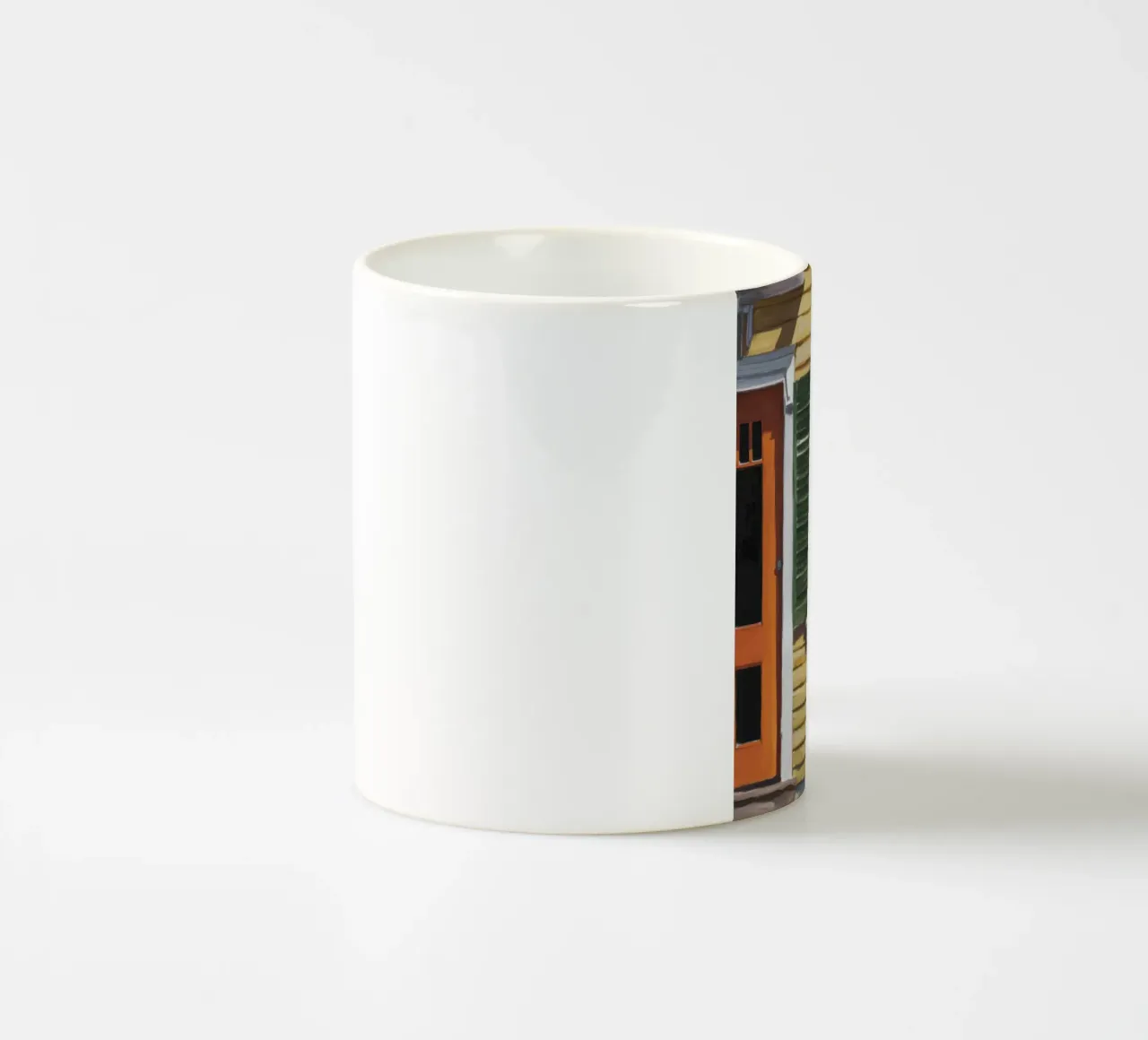 Otturatore giallo illuminato dal sole tazza in ceramica da Silk Palette
