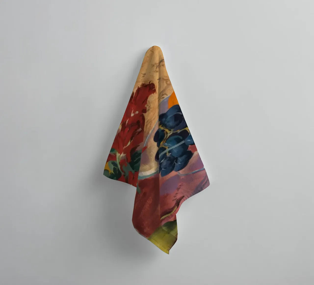 Crimson Bloom Repose towel by Celestial Harmony