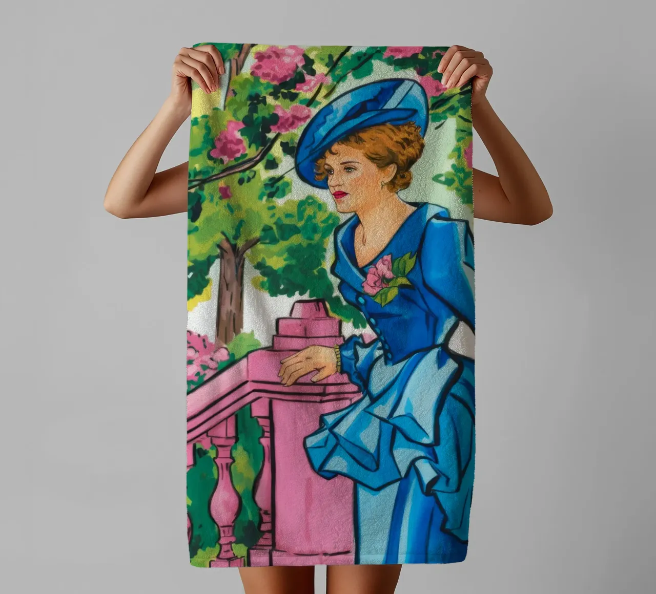 Azure Gown Vista towel by Infinite Chroma