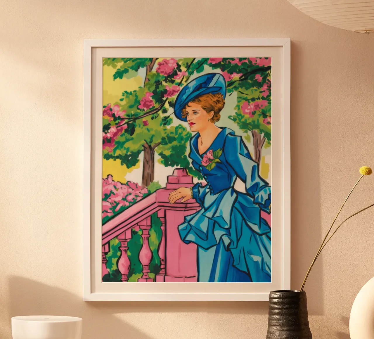 Abito Azzurro Vista poster con telaio in plastica da Infinite Chroma