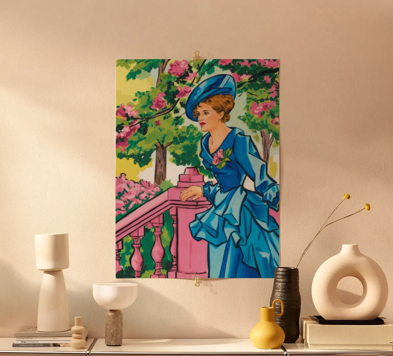 Abito Azzurro Vista poster con telaio in plastica da Infinite Chroma