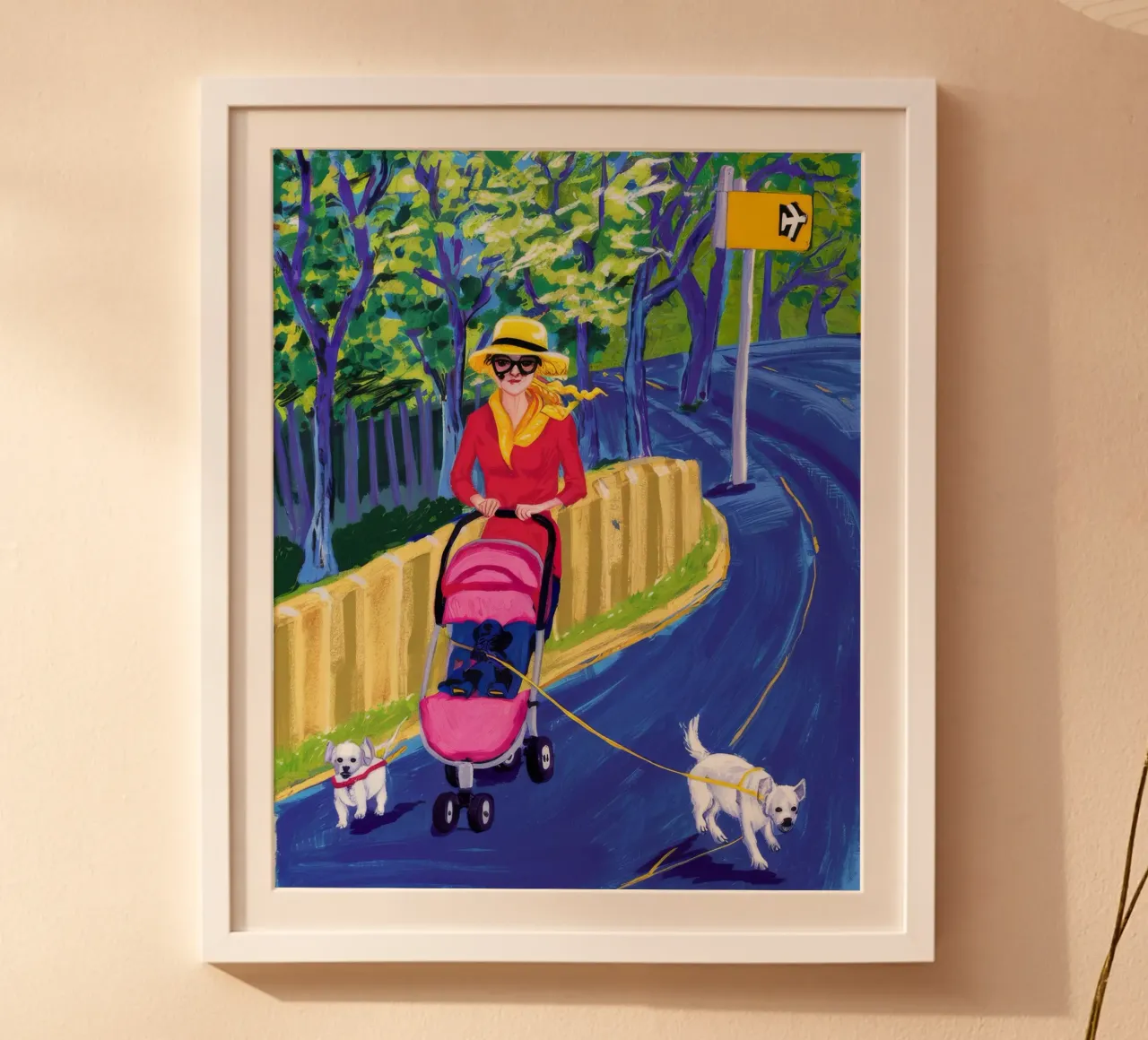 Passeggiata urbana per cani poster da Silk Palette