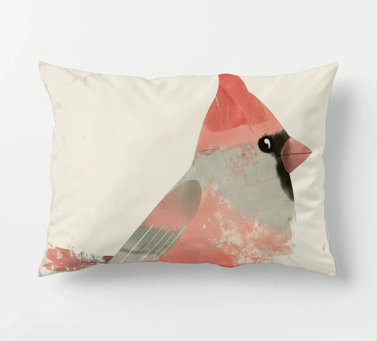 Lebendiger nördlicher Kardinal im Aquarellstil Kissen von DesignDoodle