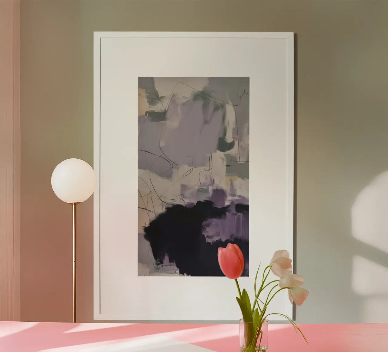 Abstieg der Lavendelfahne Poster von Dream Spectrum