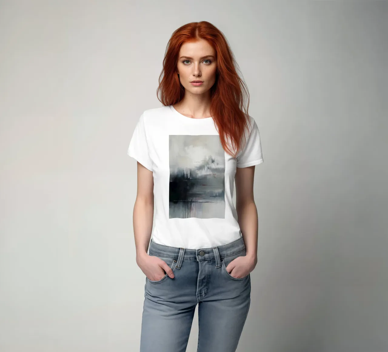 Dissolvenza nebbiosa del litorale t-shirt da Dream Spectrum