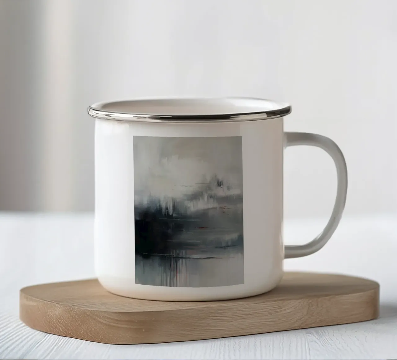 Dissolvenza nebbiosa del litorale tazza in smalto da Dream Spectrum