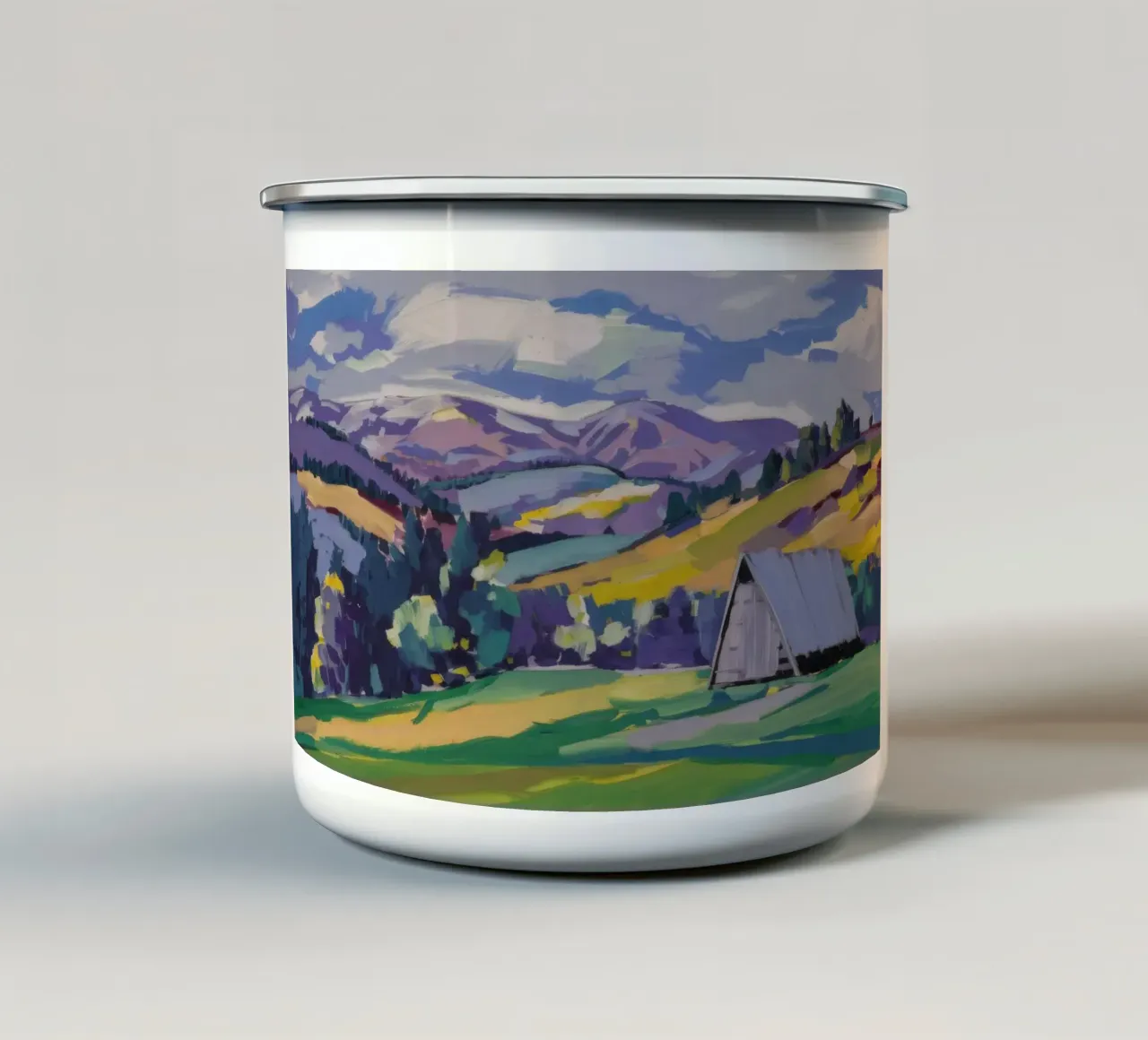 Strada della valle tortuosa tazza in smalto da Celestial Harmony