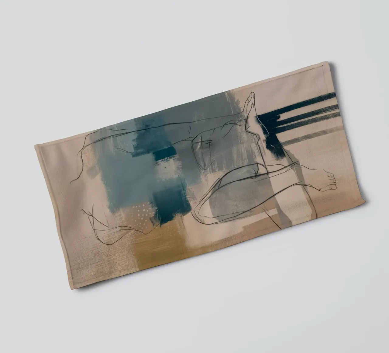 Azure Sketch Serenity towel by Dream Spectrum