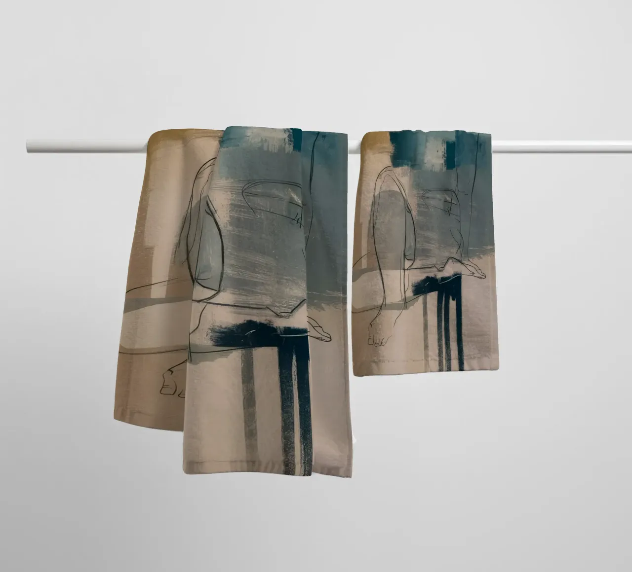 Azure Sketch Serenity towel by Dream Spectrum