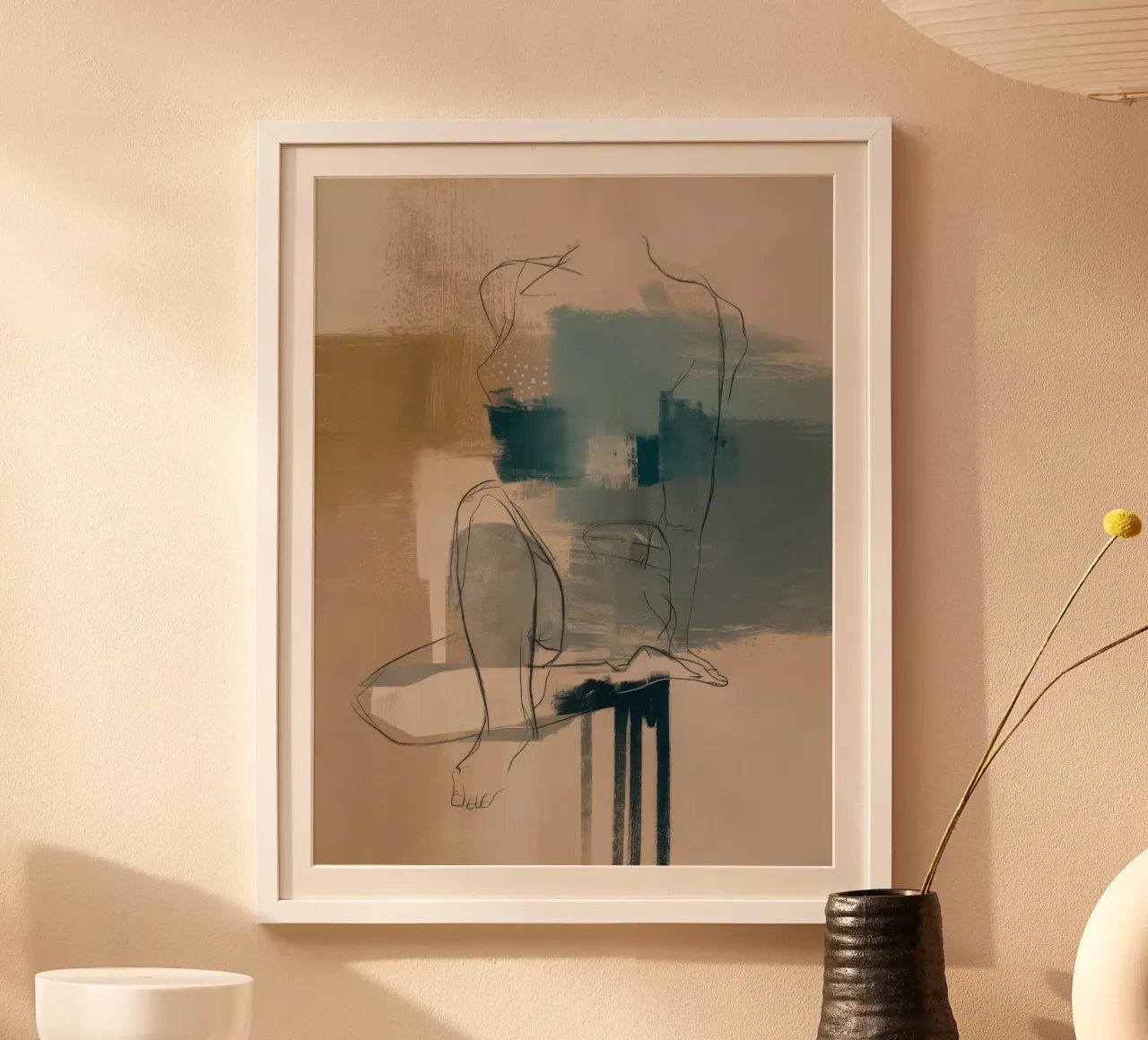 Azure Sketch Serenity poster by Dream Spectrum