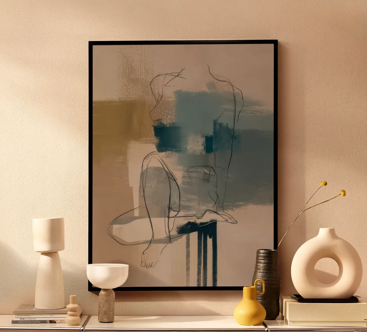 Azure Sketch Serenity poster by Dream Spectrum
