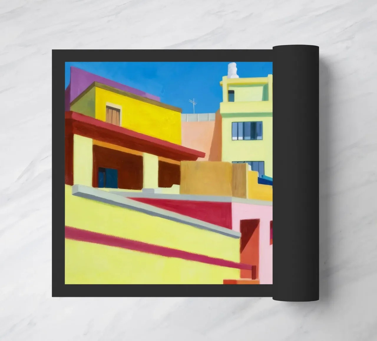 Vibrant City Corner doormat by Silk Palette