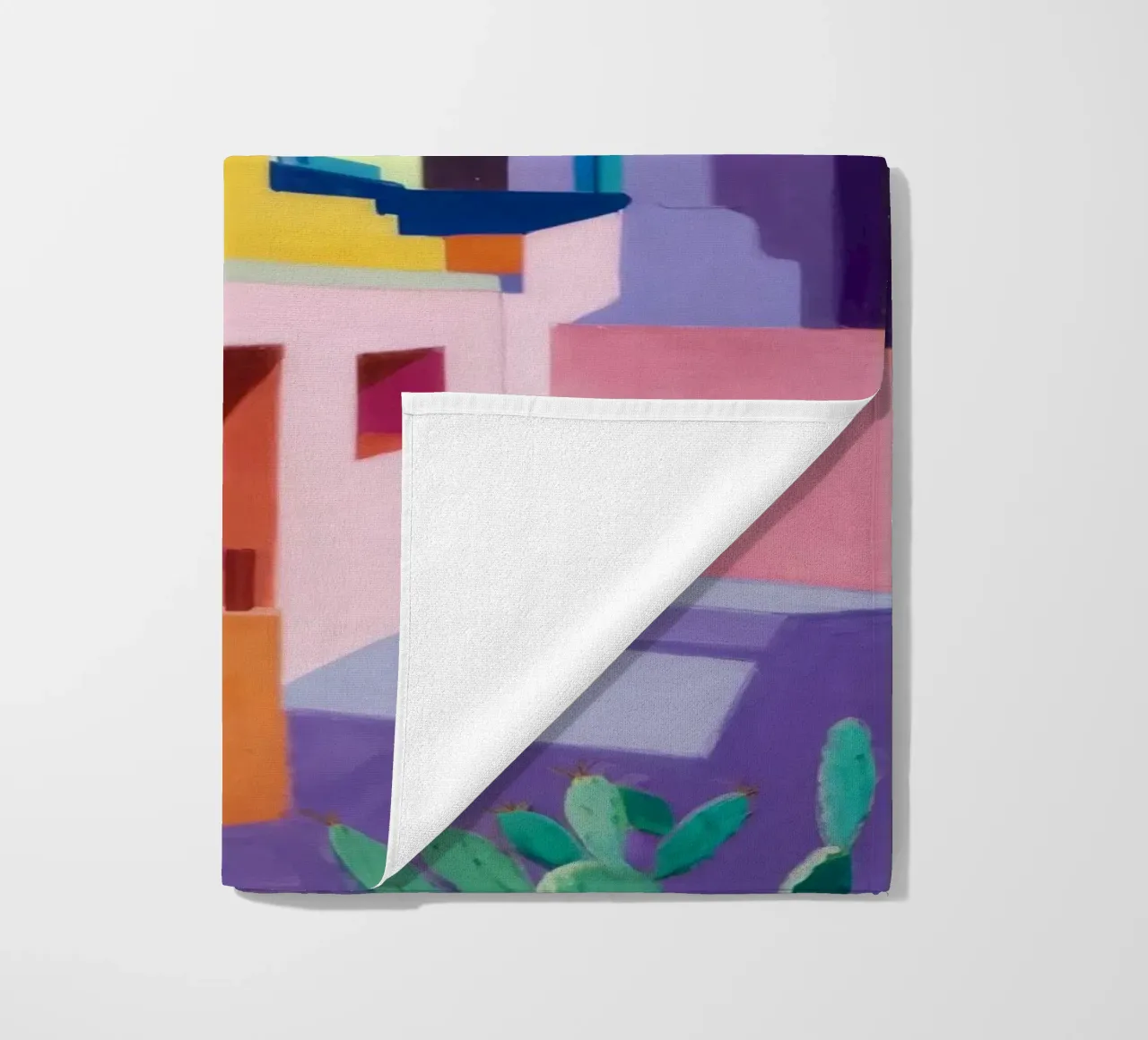 Vibrant City Corner beach towel by Silk Palette