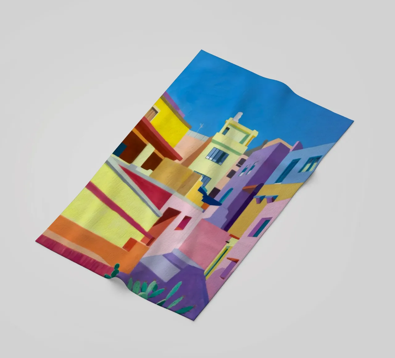 Vibrant City Corner beach towel by Silk Palette