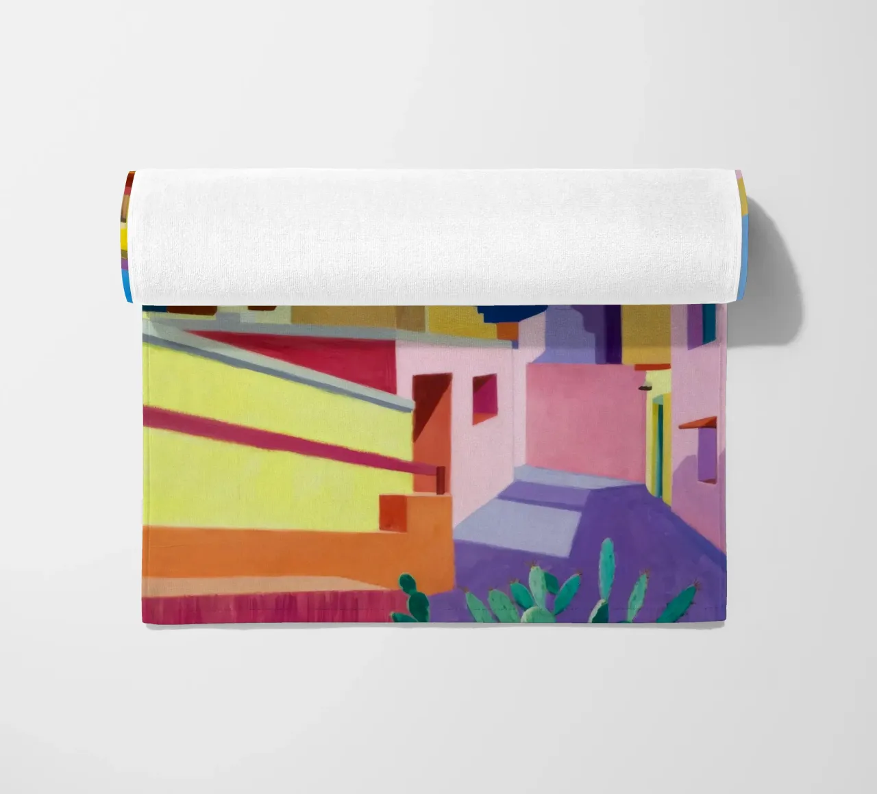 Vibrant City Corner beach towel by Silk Palette