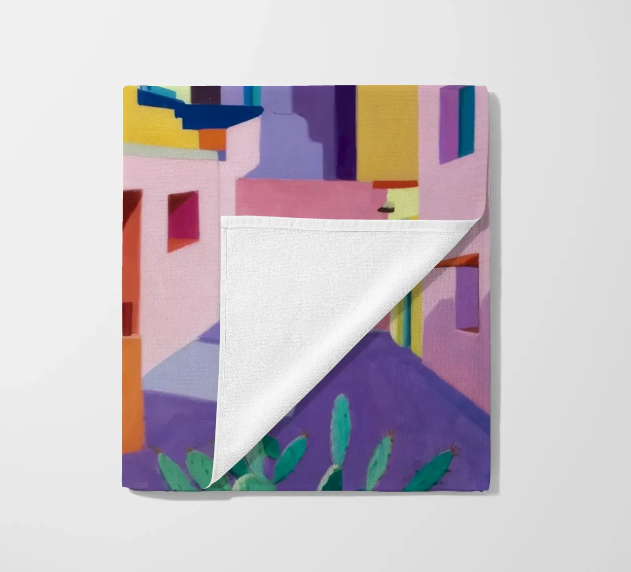 Vibrant City Corner beach towel by Silk Palette