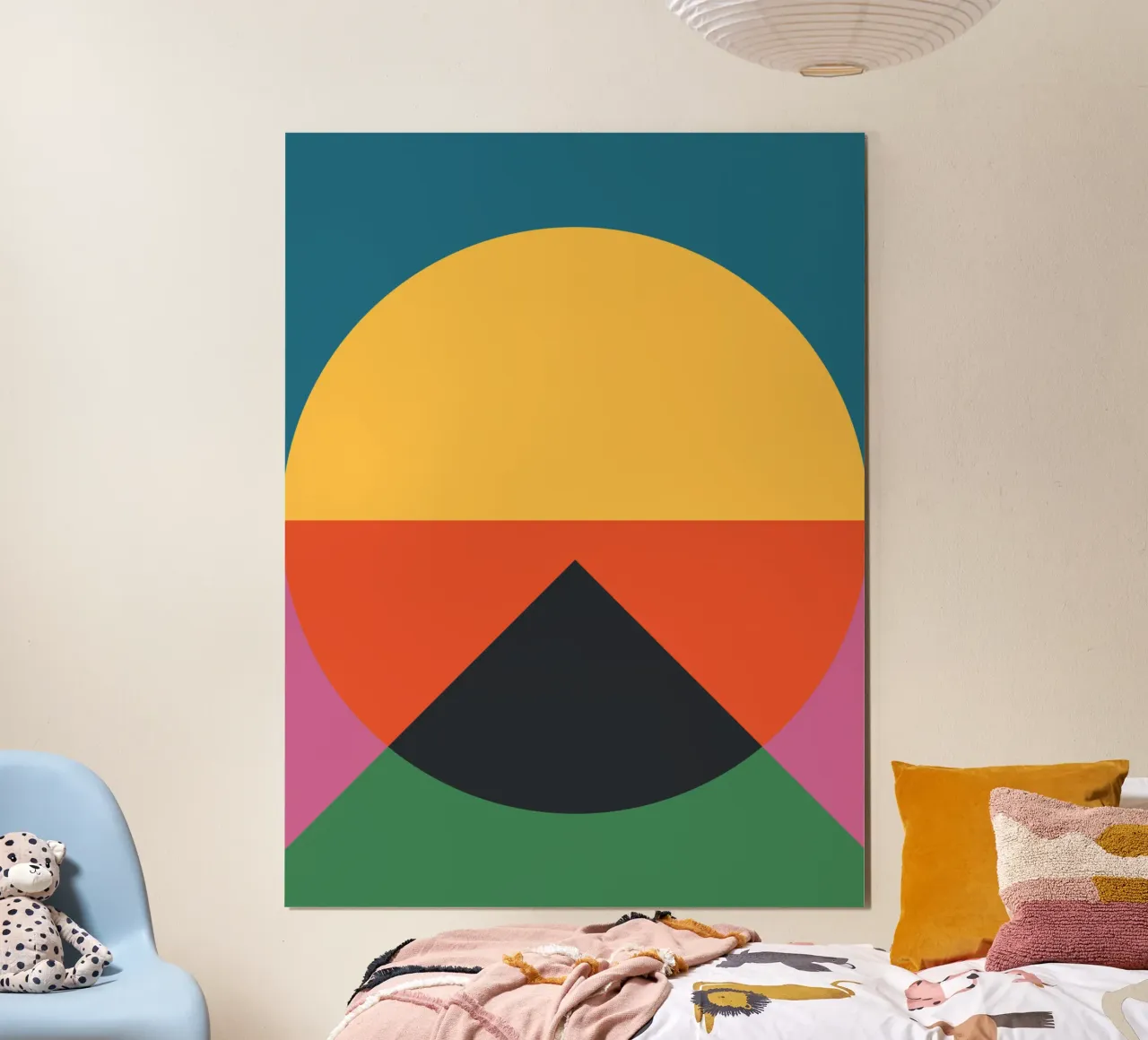 Kleurrijke Geometrische Bauhaus geïnspireerde print Modern Abstract poster van THE MOTIVATED TYPE