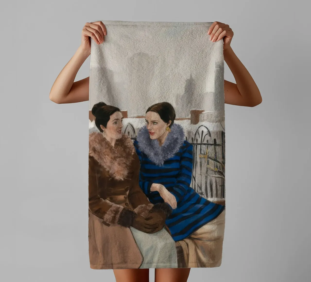Gilded Age Conversation towel by Silk Palette