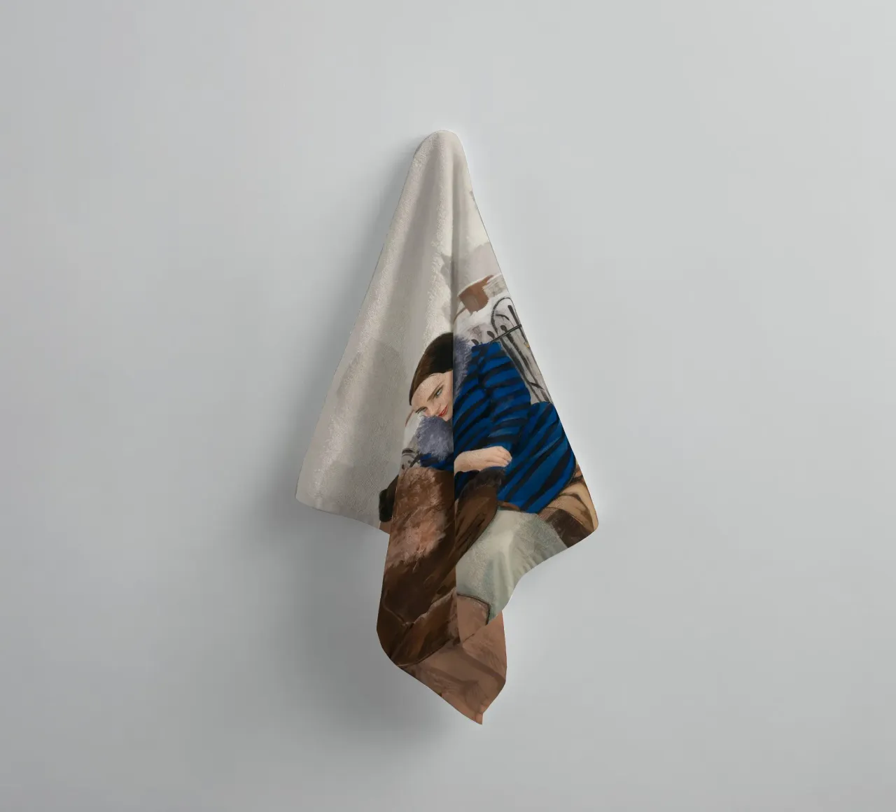 Gilded Age Conversation towel by Silk Palette