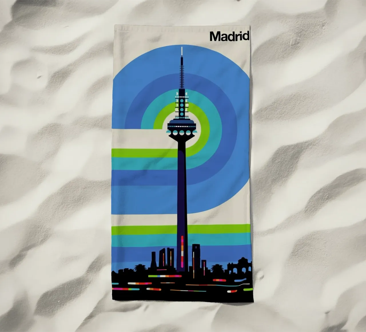 Madrid 82 beach towel by Bo Lundberg