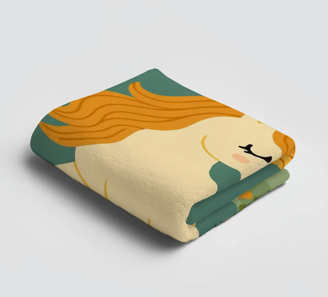 Licorne dans un champ de fleurs - Scène joyeuse avec le soleil serviette de bain de namosh