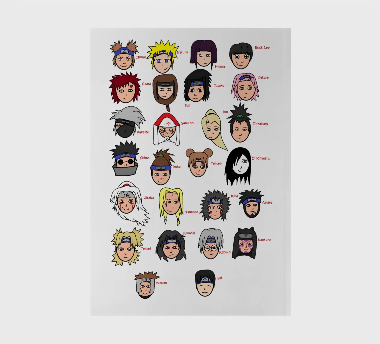 Naruto All Characters notebook by NextPixel
