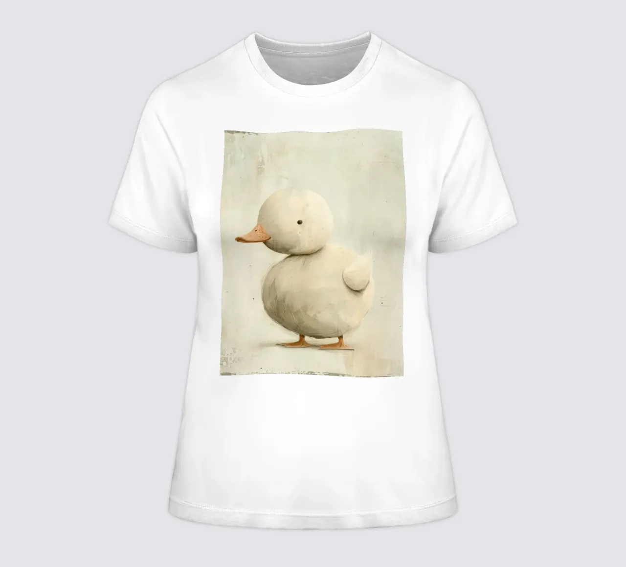 Gentle Duckling women's fitted t-shirt by DesignDoodle