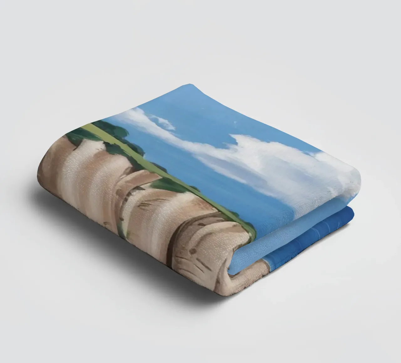 Cliffs of Normandy towel by Silk Palette