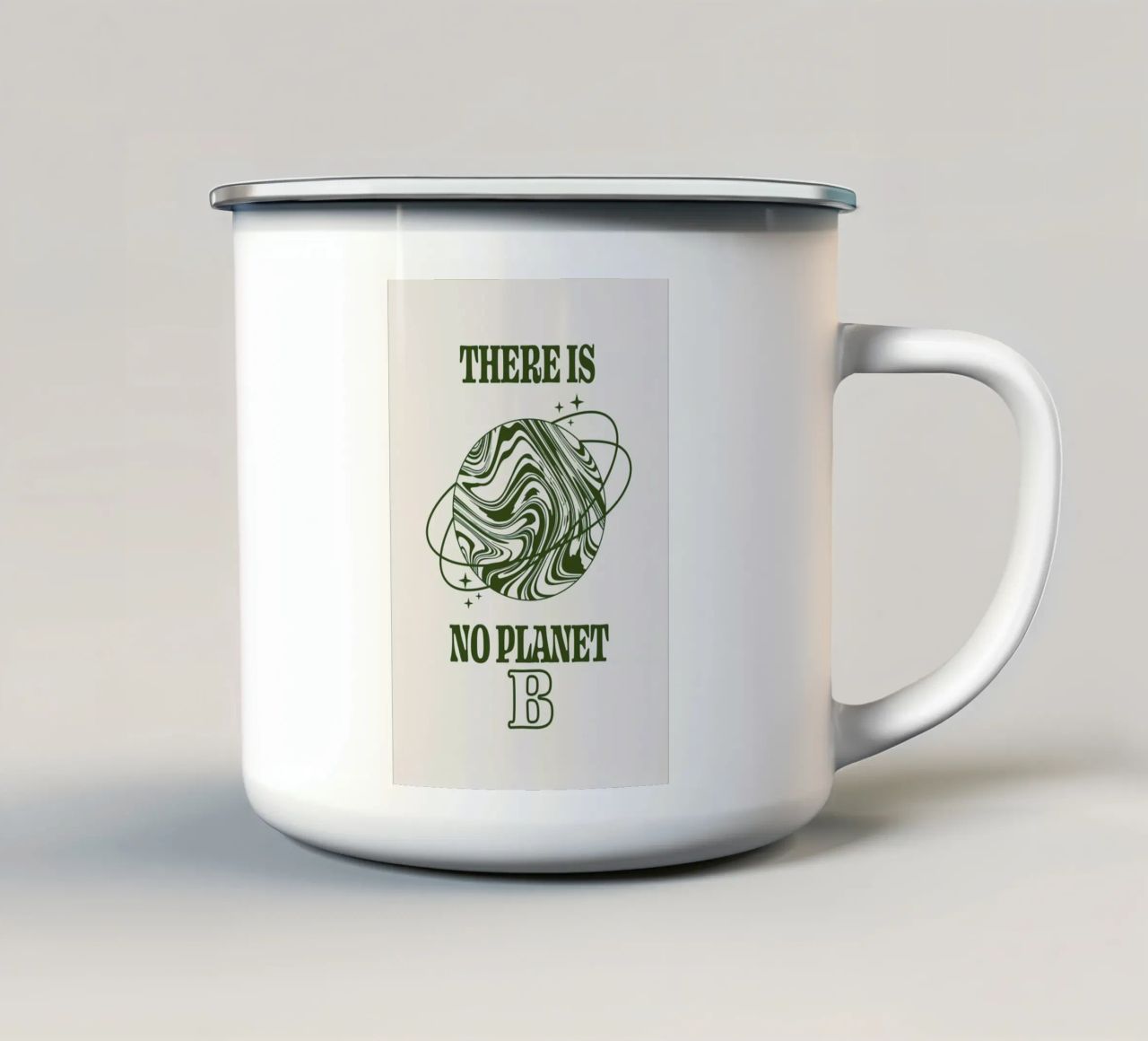 There Is No Planet B tazza in smalto da cafelab