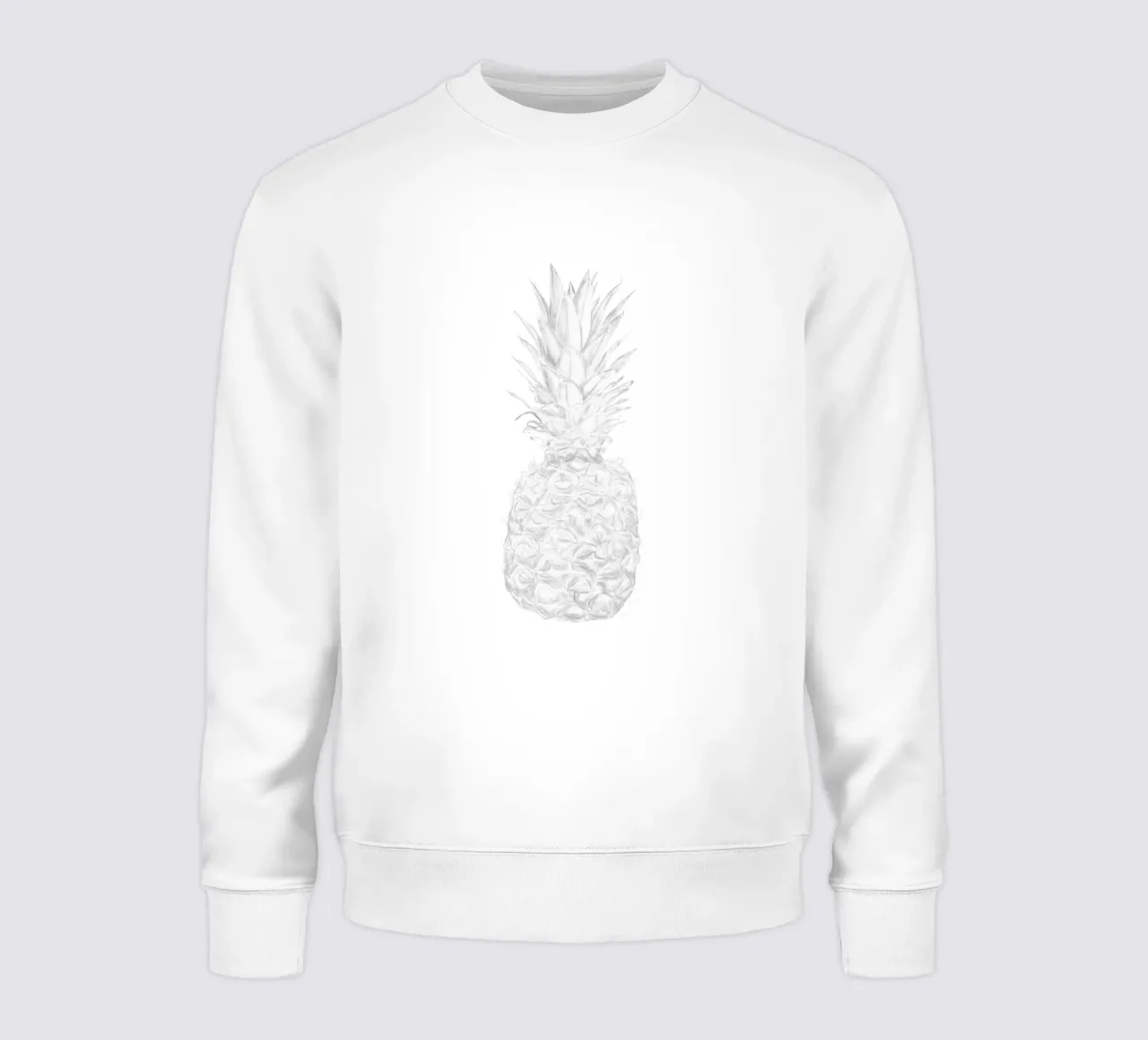 Acquerello minimalista in bianco e nero Ananas tropicale felpa da This Wild Soul - Illustration