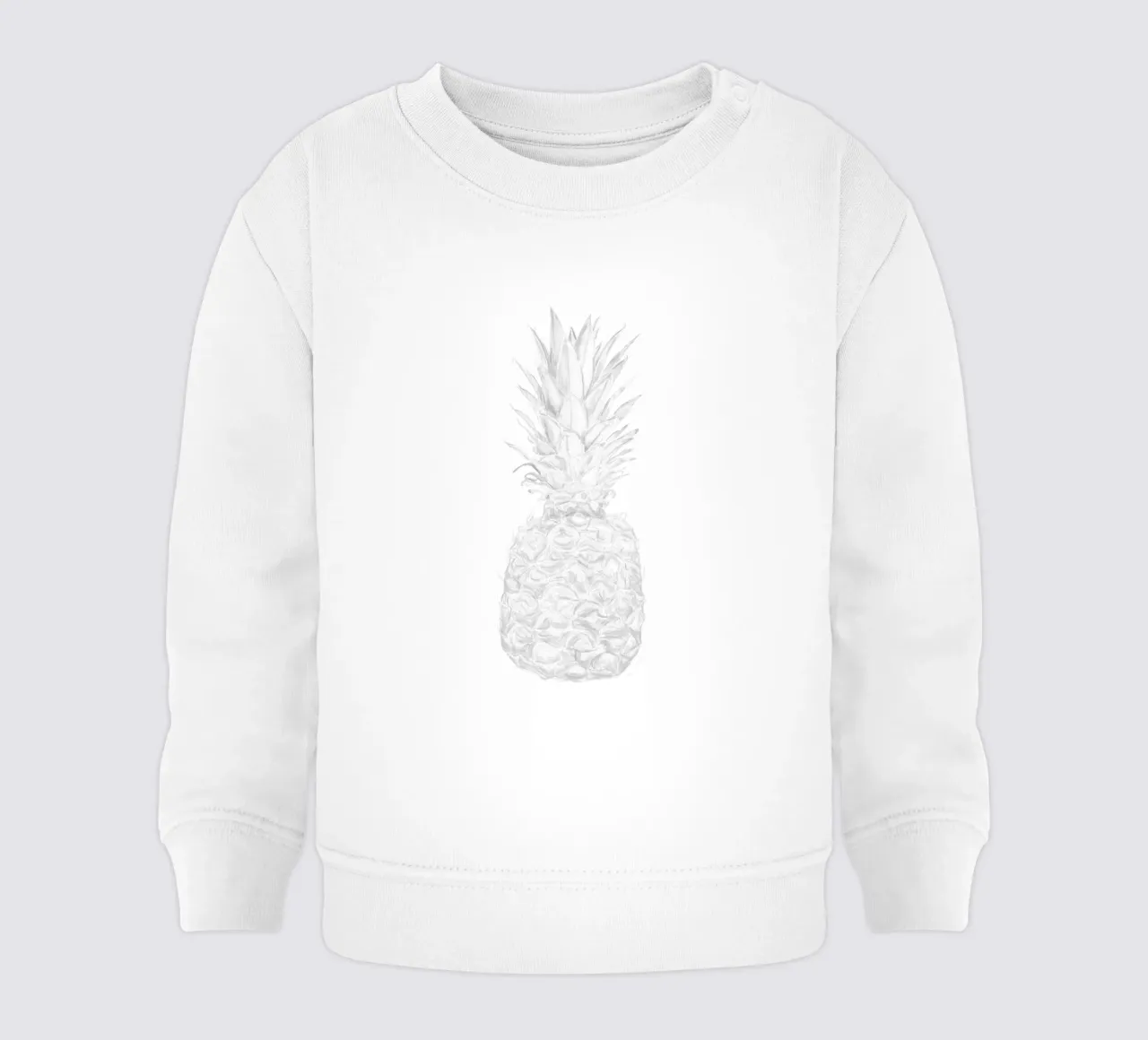 Acquerello minimalista in bianco e nero Ananas tropicale felpa neonato da This Wild Soul - Illustration