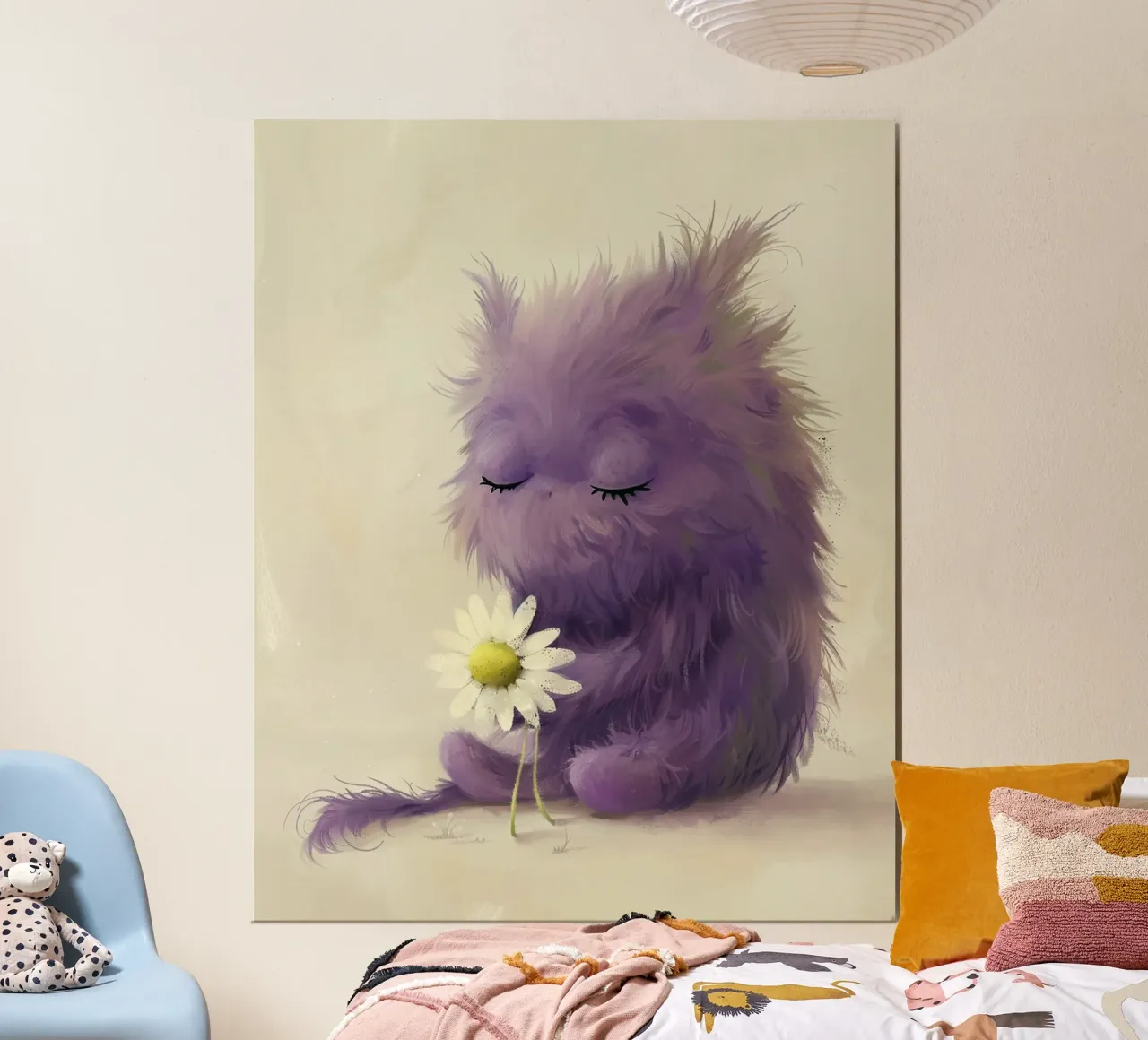 The Soft Purple Monster poster con telaio in plastica da wonderfolk