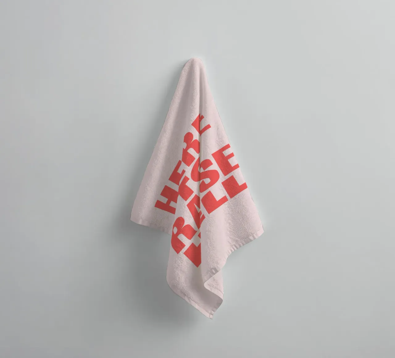 Here to Raise Hell Sassy Typography Print in Pink and Red towel by THE MOTIVATED TYPE