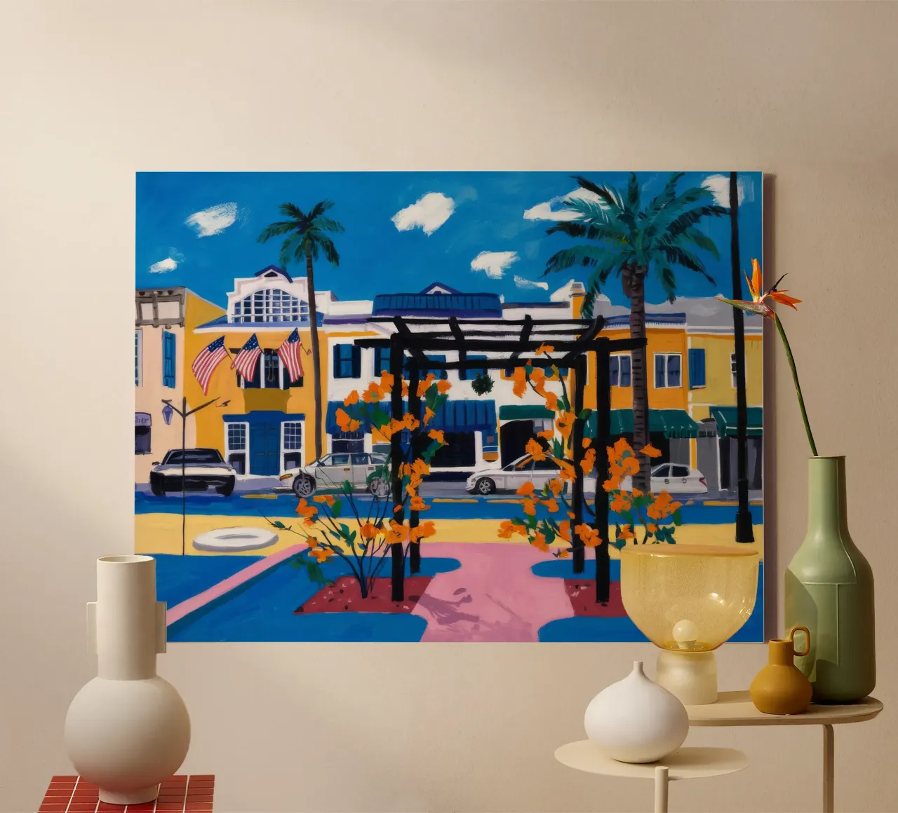 Sunset Strip Vibrancy canvas by Silk Palette