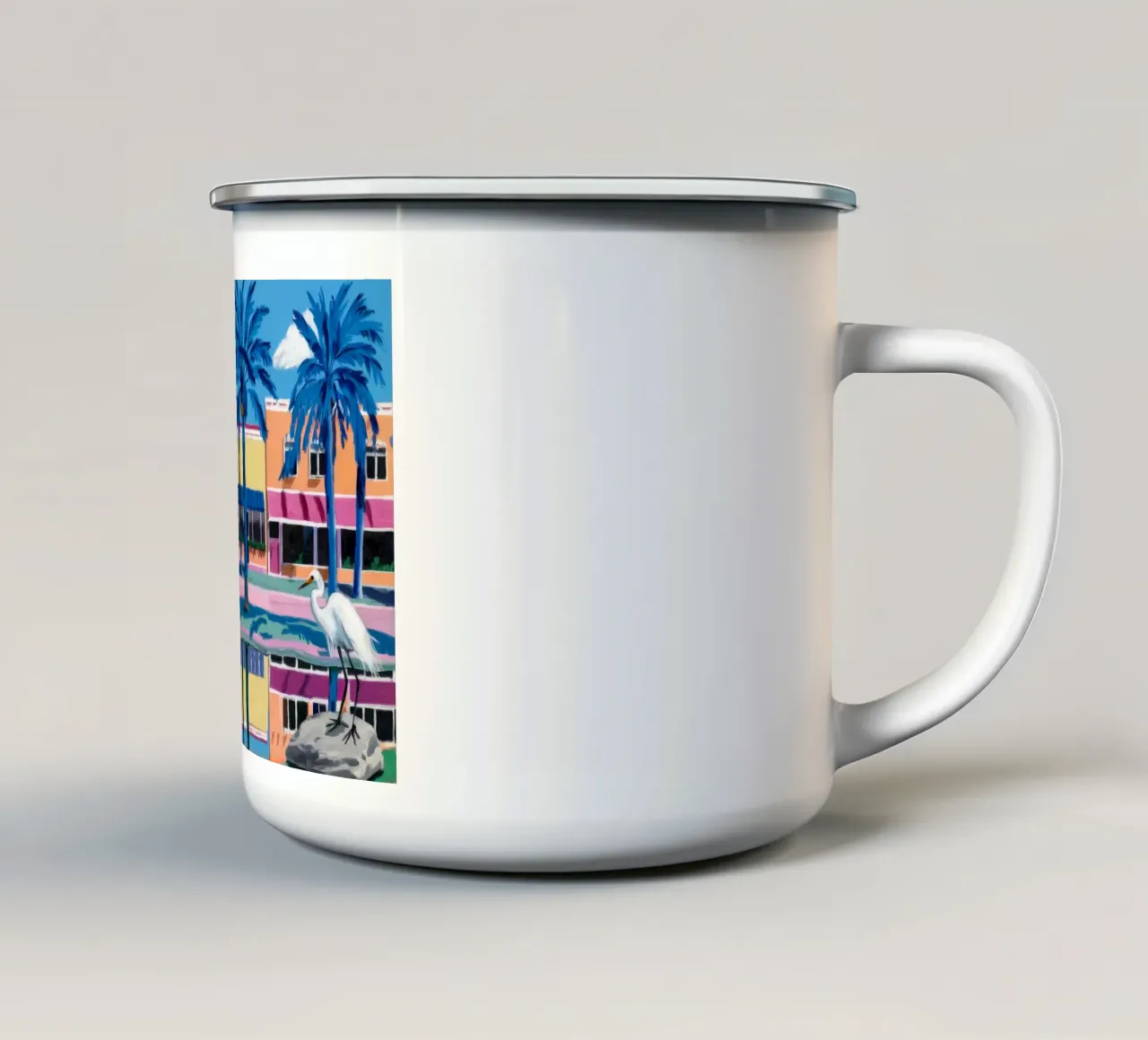 Palm City riflessa tazza in smalto da Silk Palette