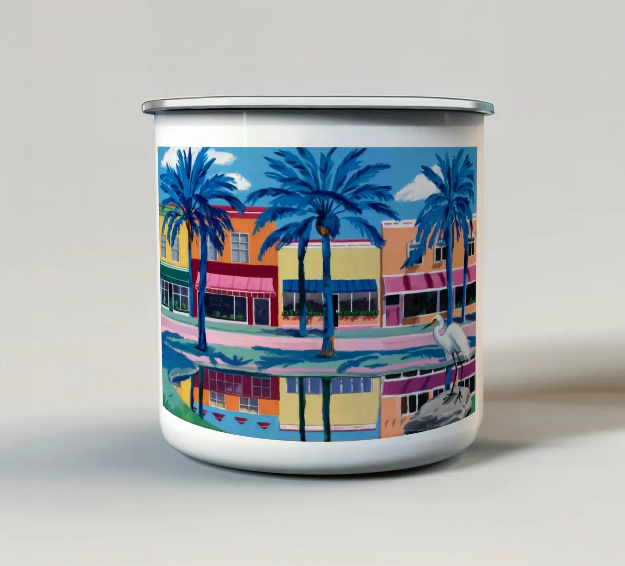 Palm City riflessa tazza in smalto da Silk Palette