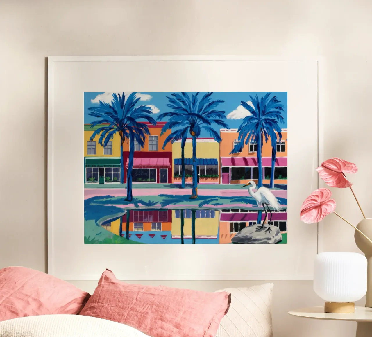 Reflected Palm City hahnemühle by Silk Palette