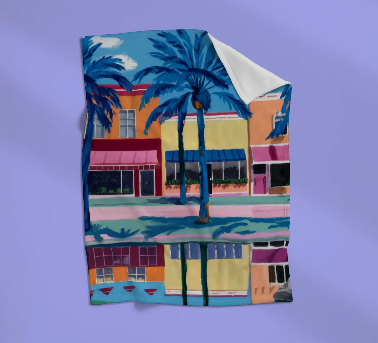 Palm City riflessa coperta in pile da Silk Palette