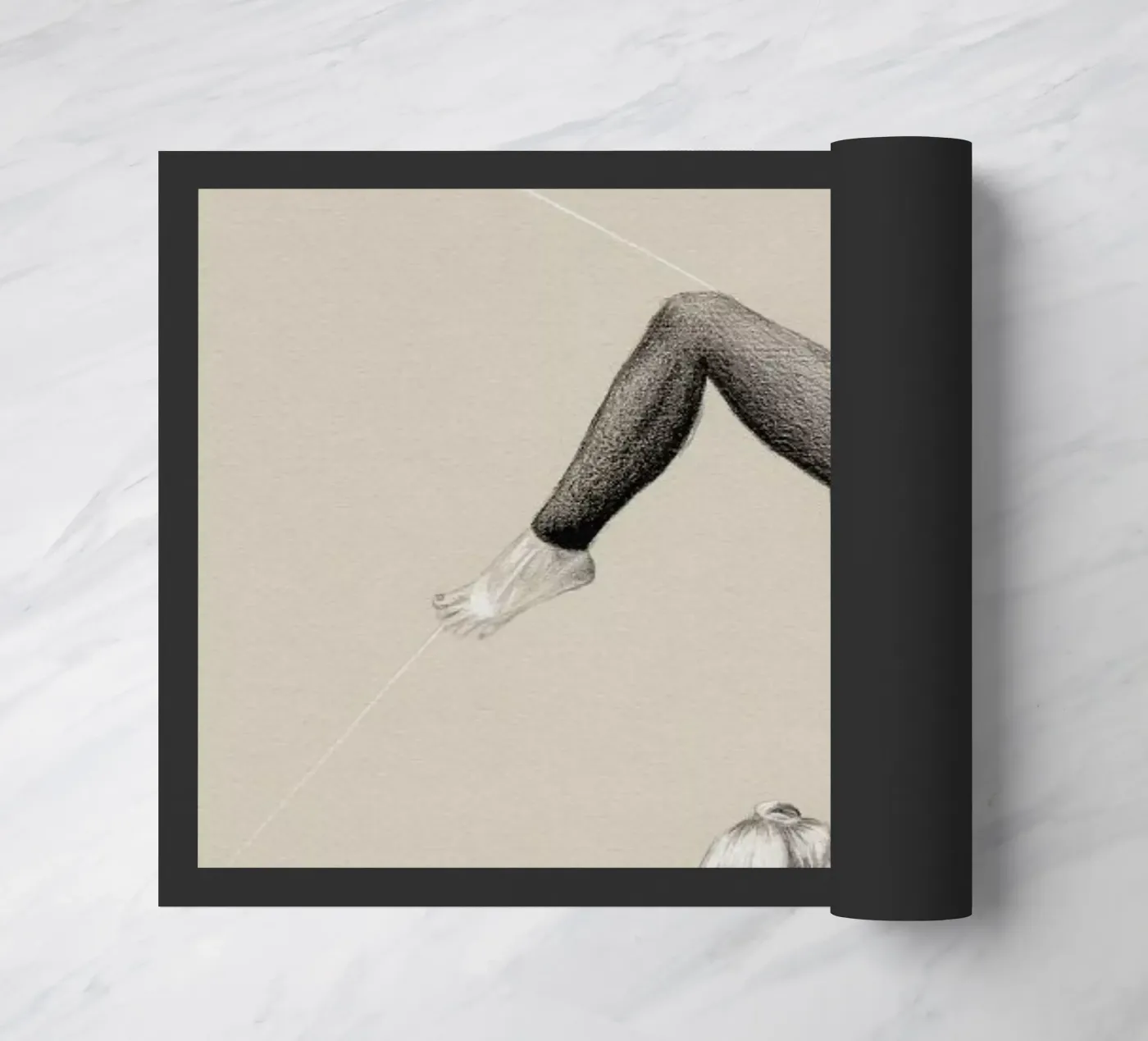 Yoga 3 doormat by Libby Watkins