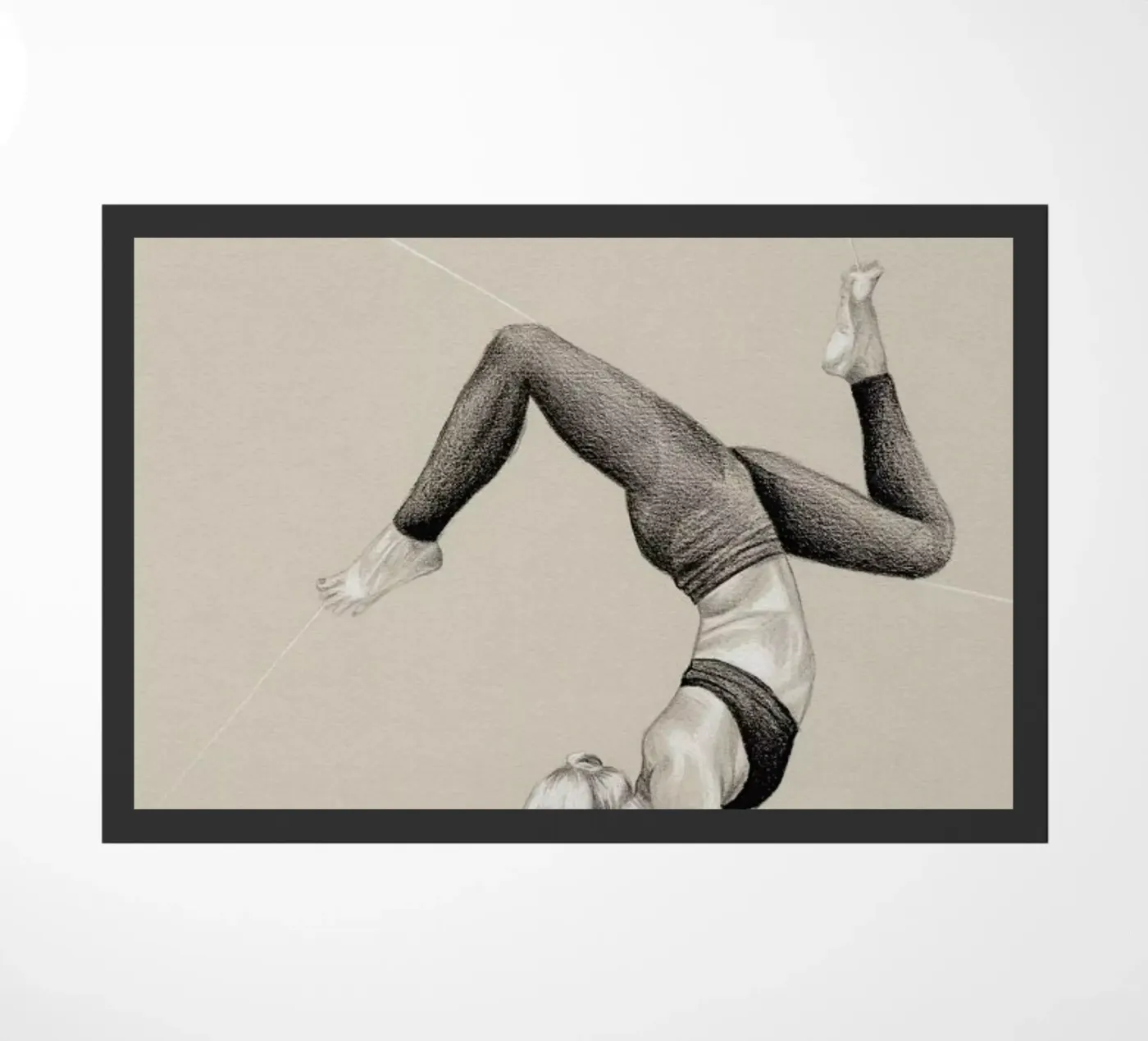 Yoga 3 doormat by Libby Watkins