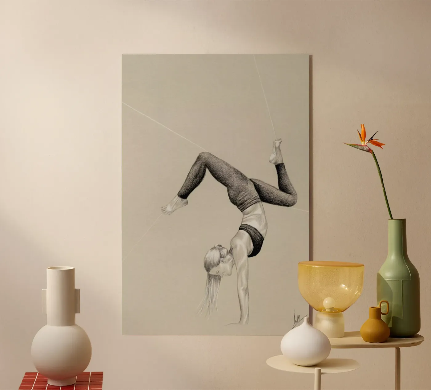 Yoga 3 Acryl-Glas von Libby Watkins