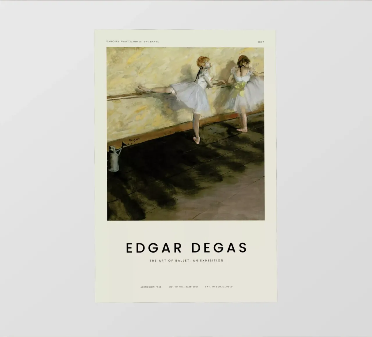 Degas - Dancers Practicing at the Barre pellicola backlit da Vintage by JUNIQE