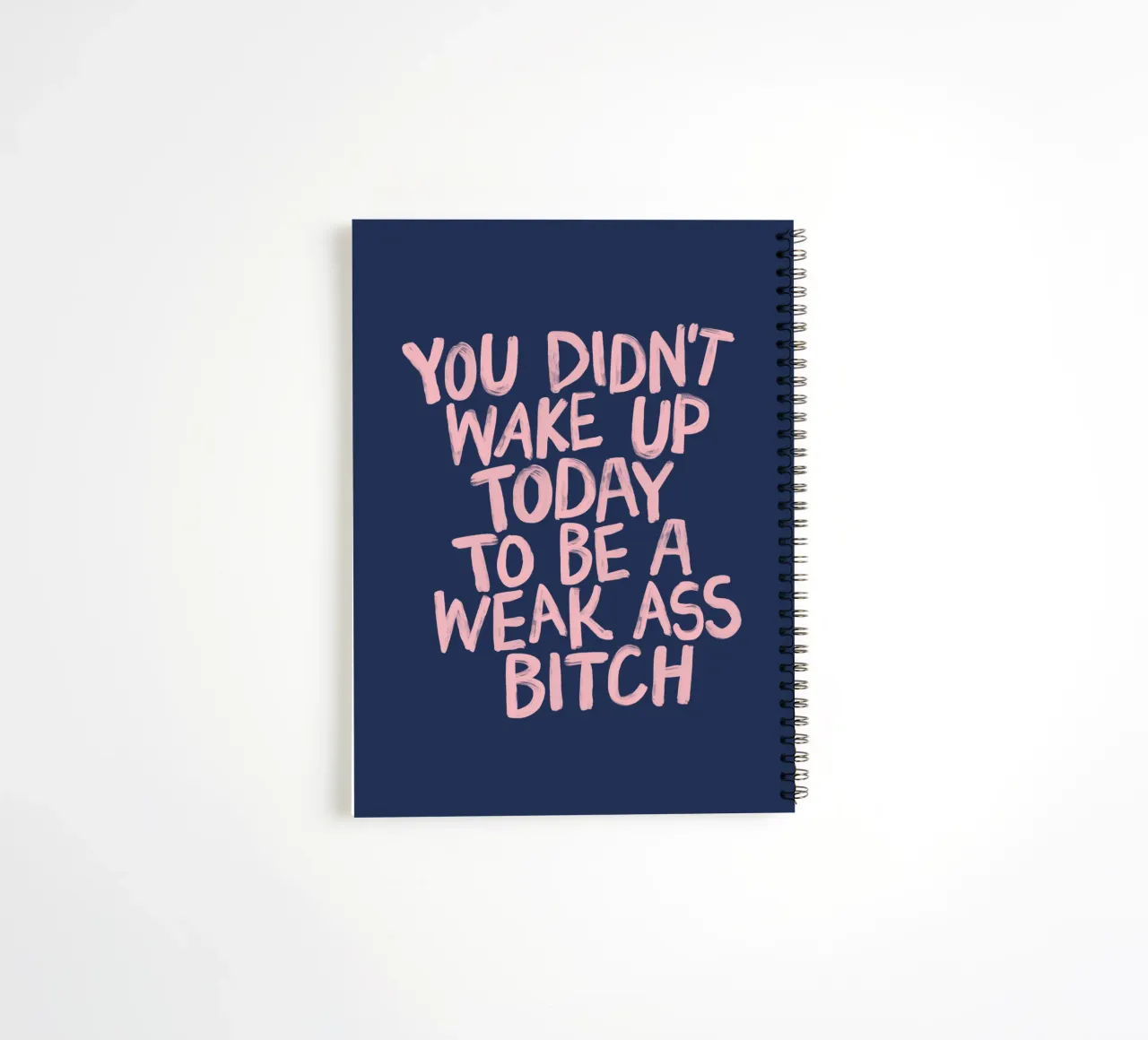 You Didn't Wake Up Today Sassy Typography Print in Pink Blue spiral notebook by THE MOTIVATED TYPE