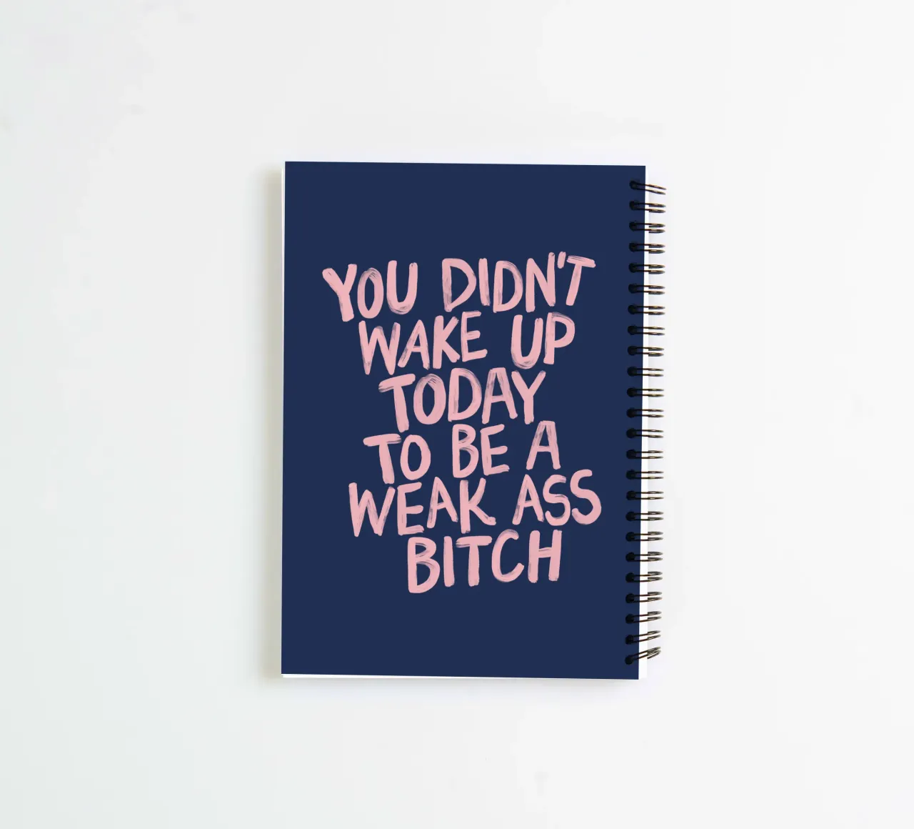 You Didn't Wake Up Today Sassy Typography Print in Pink Blue spiral notebook by THE MOTIVATED TYPE