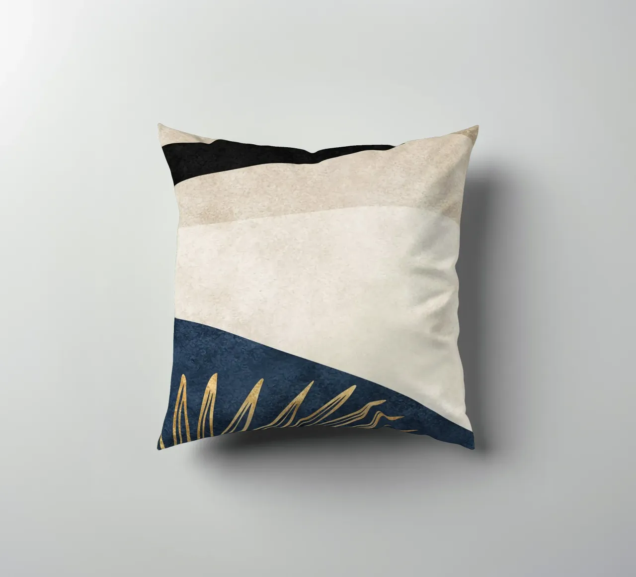 abstract art boho gold leaf cuscino da vintageshop
