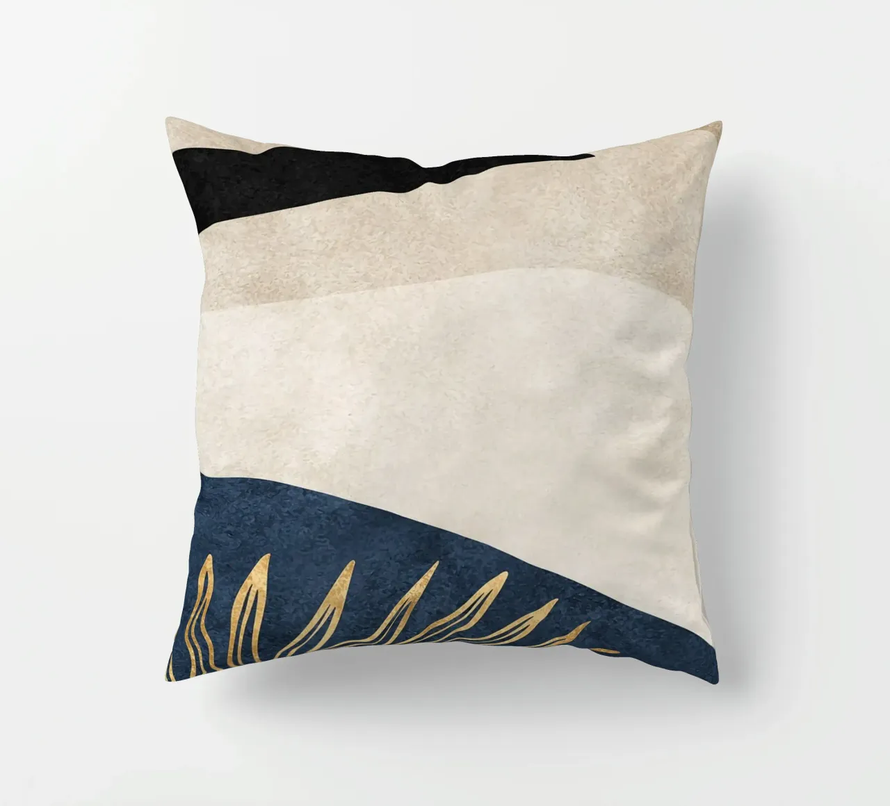abstract art boho gold leaf cuscino da vintageshop