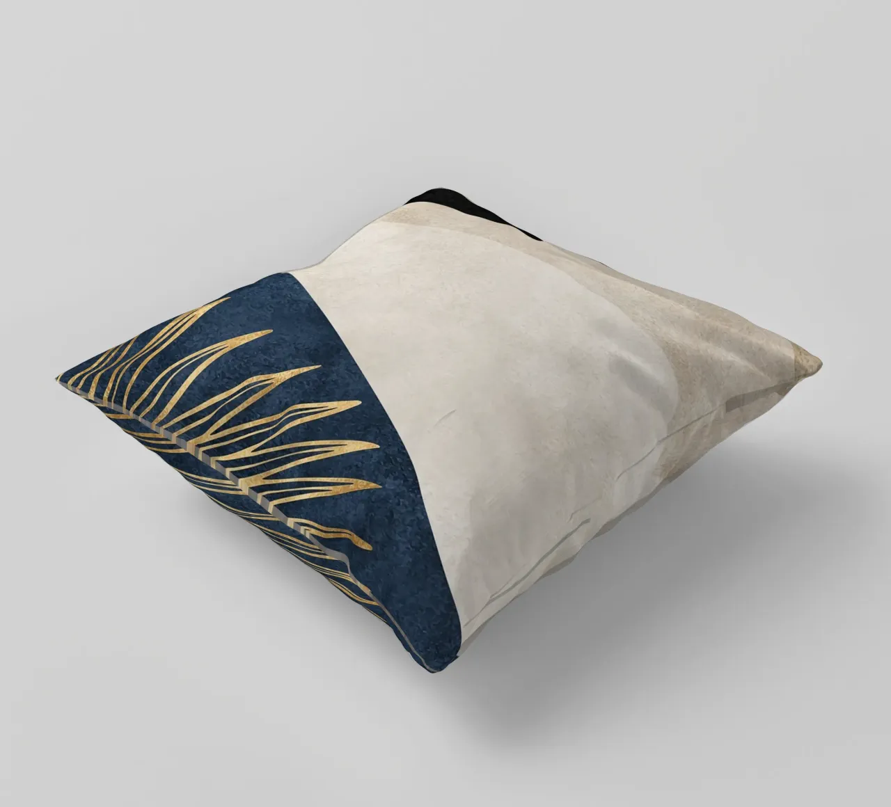 abstract art boho gold leaf cuscino da vintageshop