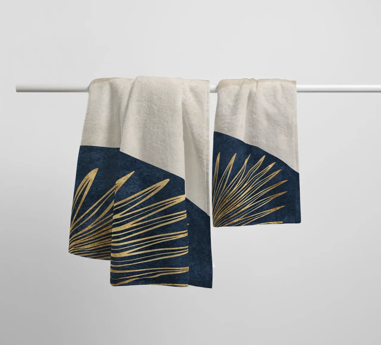 abstract art boho gold leaf asciugamano da bagno da vintageshop