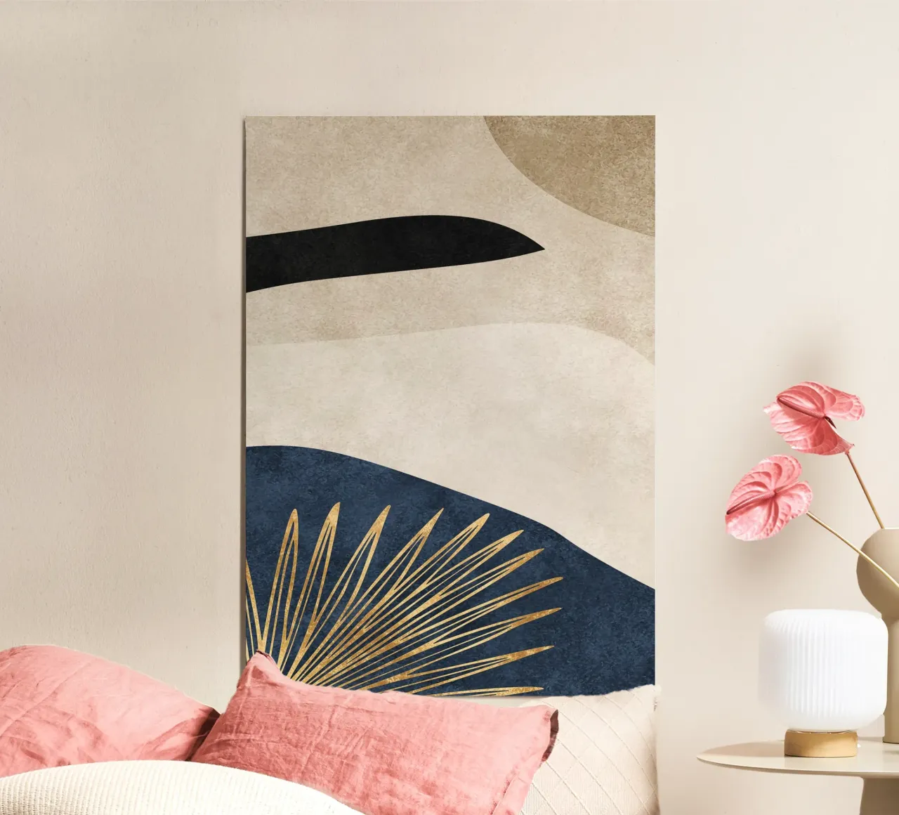 abstract art boho gold leaf carta hahnemühle da vintageshop